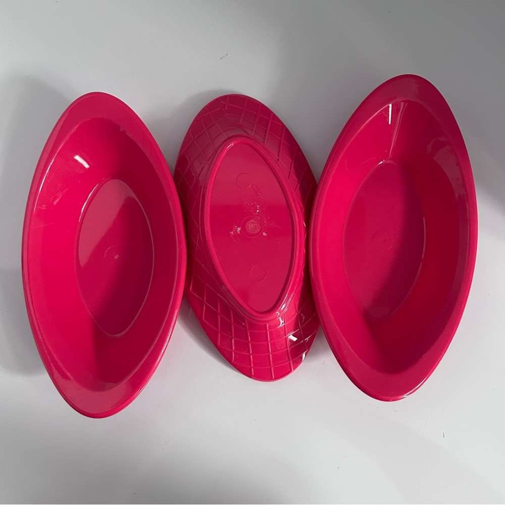 3 pcs pink Banana Split/Sundae/Dessert Dish